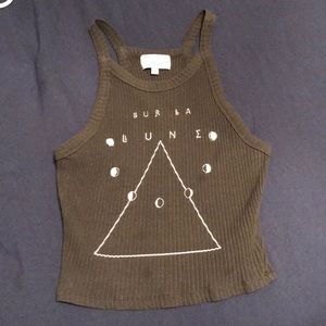 Pac Sun Kendal + Kylie army green Crop Top